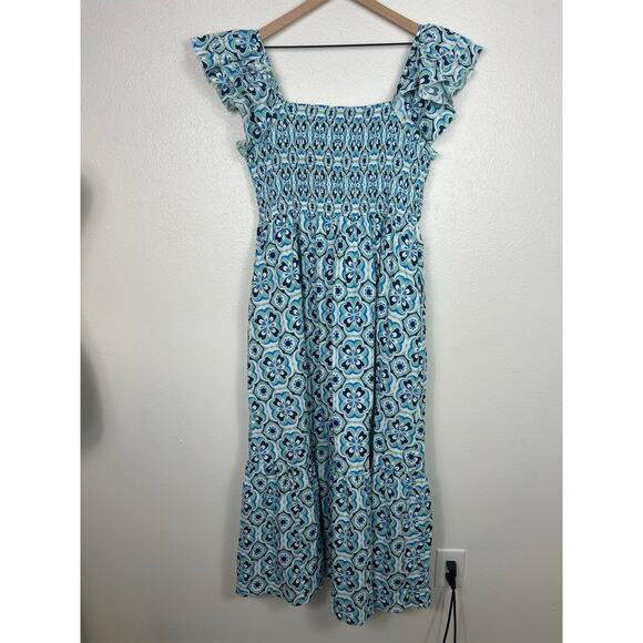 Baltic Born NWT Zoey Smocked Maxi Dress Blue Sz XL - Picture 8 of 8